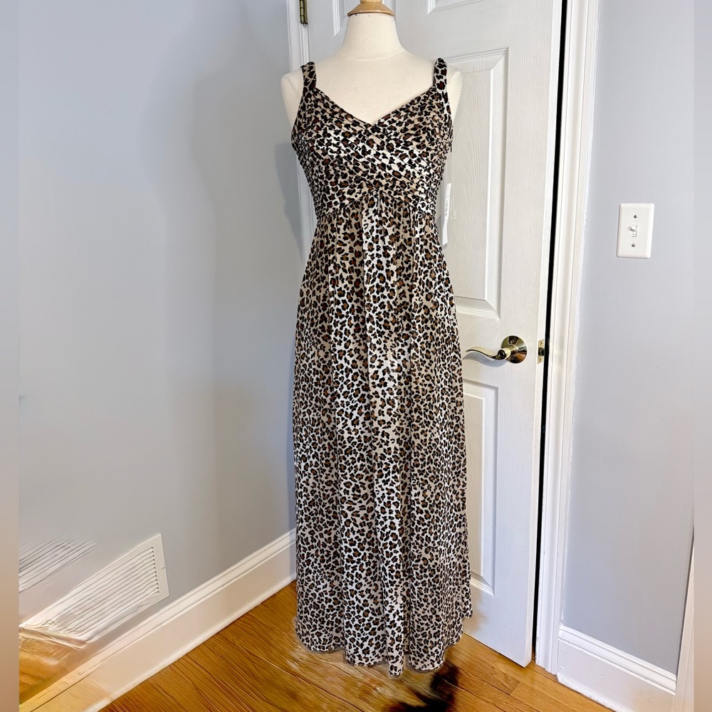 Robbie Bee Leopard Maxi Dress